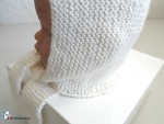 Bonnet écharpe bb mixte, écru, tricoté main 3