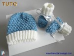 Tuto bonnet et chaussons lac-ecru, tutoriel en pdf, tricot bb