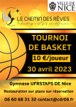 Tournoi caritatif de basket le 30 Avril 2023