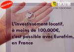 INVESTISSEMENT  LOCATIF A MOINS DE 100 000€  en FRANCE
