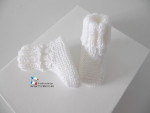 Chaussons bébé tricot revers côtes 2