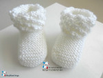 Chaussons tricot bb à revers ASTRAKAN divers coloris 2