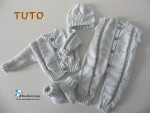 Patron tricot bébé ensemble combinaison fait main 4
