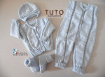 Patron tricot bébé ensemble combinaison fait main 3