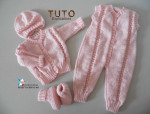Patron tricot bébé ensemble combinaison fait main 2