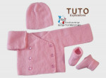 Tutoriel FACILE tricot bébé modèle layette bb à tricoter 4