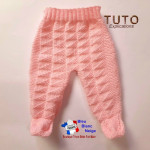 Tuto patron à tricoter brassière béguin et pantalon avec pieds 3