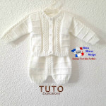 Patron à tricoter Gilet, bloomer et bonnet tuto tricot bb 4