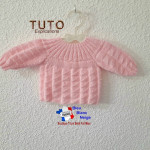Tuto modèle layette brassière, pantalon tricot bb à tricoter 3
