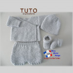 Ensemble Prema à naissance patron à tricoter layette bb