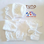 Patron layette Pull, béguin à tricoter