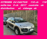 Citroën C4 Cactus  110 ch   turbo   es  2017  122 mille KLM cont