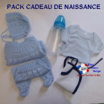 Pack cadeau de naissance tricot bébé Garçon