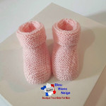 Chaussons tricotés mains revers mousse 3