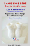 Chaussons tricotés mains revers mousse