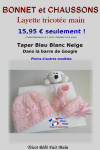 Bonnet chaussons tricot bébé ROSE fille Bonnet chaussons tricot bébé ROSE fille