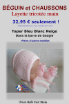 Béguin et Chaussons Roses layette tricotée main Béguin et Chaussons Roses layette tricotée main
