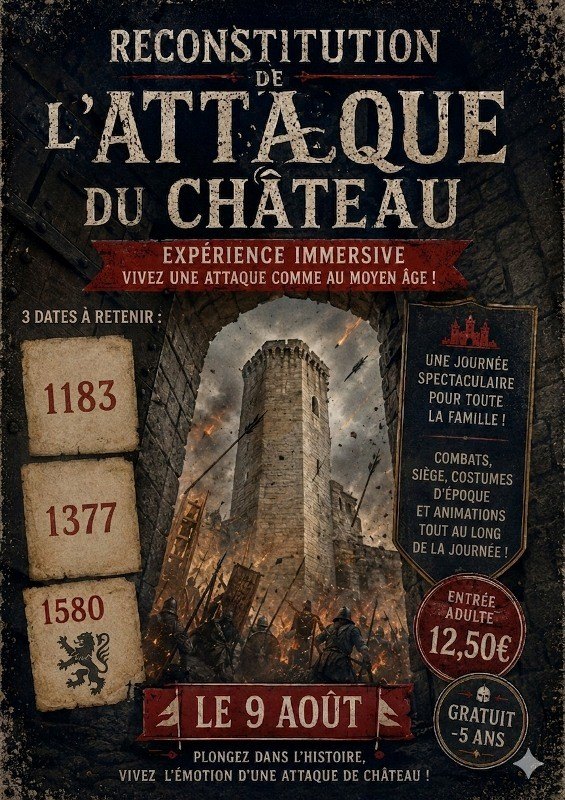 Reconstitution de l'attaque du château de Bourdeilles — photo 1