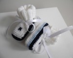 Chaussons bébé tricot laine fait main 2