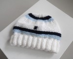 Bonnet bébé tricot laine fait main 