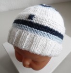 Bonnet bébé tricot laine fait main  2