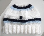 Bonnet bébé tricot laine fait main  3
