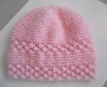 Ensemble bonnet chaussons ROSES tricot laine fait main 2