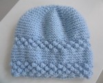 Ensemble bonnet chaussons BLEUS tricot laine fait main 2