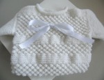 Trousseau Blanc bébé tricot fait main 2