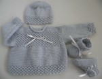 Trousseau Gris bébé tricot fait main 2