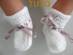 TUTORIEL chaussons layette bébé tricot laine 1