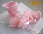 TUTORIEL chaussons layette bébé tricot laine 3