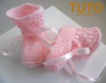 Explication TUTO bonnet chaussons layette bébé 3