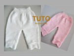 TUTO pantalon bébé tricot laine fait main 1