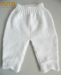 TUTO pantalon bébé tricot laine fait main 2