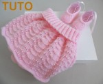 Explication TUTO jupe et ballerines tricot bébé fait main