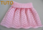 Explication TUTO jupe et ballerines tricot bébé fait main 2