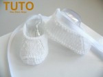 TUTO explications chaussons ballerines bébé tricoté main