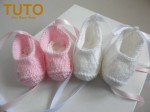 TUTO explications chaussons ballerines bébé tricoté main 3