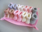 Semainier de chaussons tricot laine bébé fait main 1