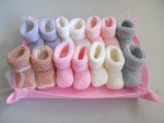 Semainier de chaussons tricot laine bébé fait main 3