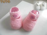 Tutoriel chaussons ballerines brides bébé tricot 1