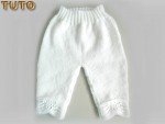 TUTORIEL pantalon bébé tricot laine fait main