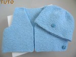 TUTORIEL gilet et bonnet bébé tricot laine 1