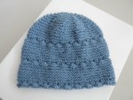 Tricot bébé bonnet chaussons bleu charron laine 2