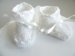 Tricot bébé bonnet chaussons calinou écru clair 3