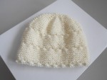 Tricot bébé bonnet et chaussons écrus garçon 2