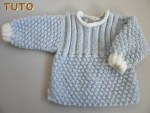 Tuto tricot bébé trousseau BLEU AZUR 2