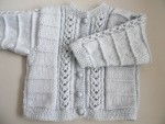 TRICOT bebe, gilet bb, layette tricotee main en laine 3