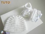 TUTO tricot bebe, trousseau motif godron, bb mixte 3